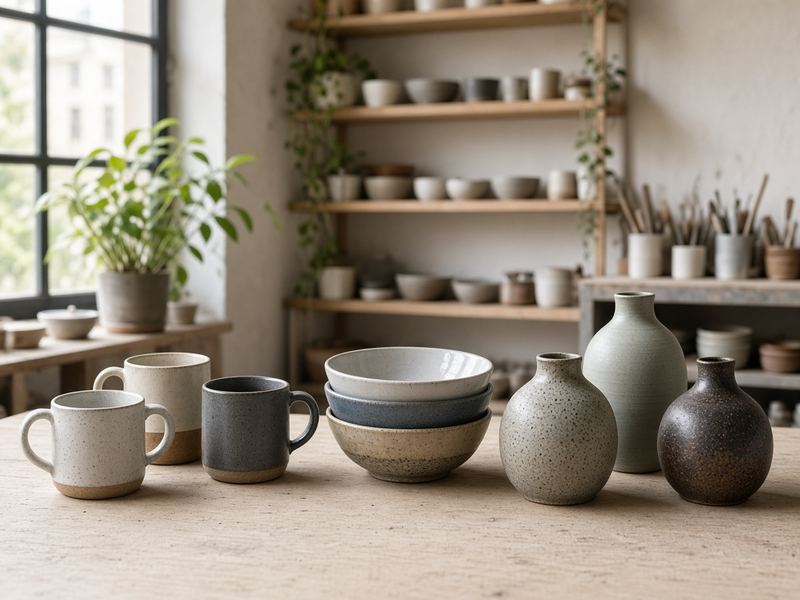 Retail pots at Steadytrail Studio